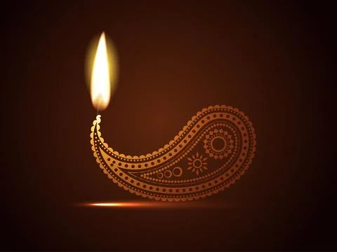 Creative diwali diya Stock Illustration