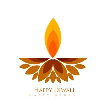 Creative diwali diya Illustrazione stock