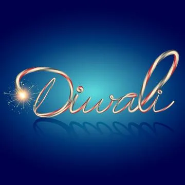 Creative diwali text Stock Illustration