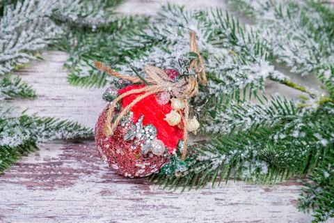 Creative diy craft hobby. Making handmade craft christmas ornaments and balls Stock Photos