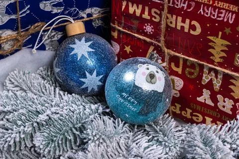 Creative diy craft hobby. Making handmade craft christmas ornaments and bal.. Stock Photos