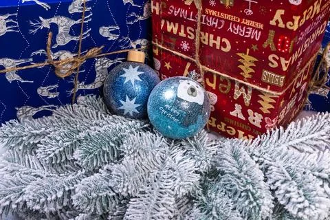 Creative diy craft hobby. Making handmade craft christmas ornaments and bal.. Stock Photos