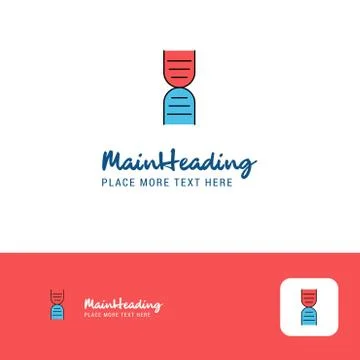 Creative DNA Logo Design. Flat color Logo place for Tagline. Vector Illustrat Stock Illustration