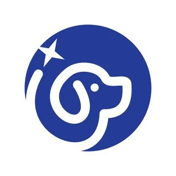 Creative Dog Logo Vector Design Stock Illustration