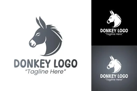 Creative Donkey Logo for Animal-Based Business or Services 스톡 일러스트