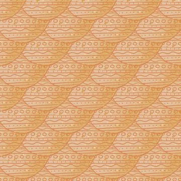 Creative doodle art seamless pattern with different shapes and textures. Hand Stock Illustration