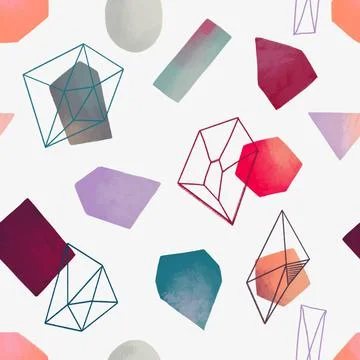 Creative doodle art seamless pattern with different shapes and textures. Hand Illustrazione stock