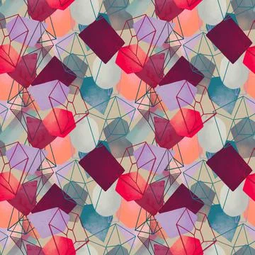 Creative doodle art seamless pattern with different shapes and textures. Hand Stock Illustration