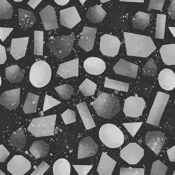 Creative doodle art seamless pattern with different shapes and textures. Hand Illustrazione stock