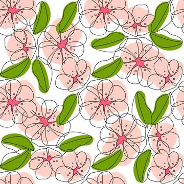 Creative doodle art seamless pattern with different shapes and textures. Coll Illustrazione stock