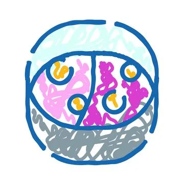 Creative doodle drawing illustrating internal body organs concept Stock Illustration