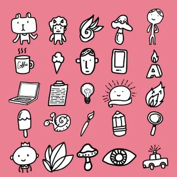 Creative Doodles icon Stock Illustration