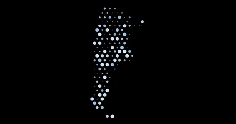 Creative Dot Network Map of Argentina Stock Footage 312347373