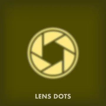 Creative dots lens design. Stock Illustration