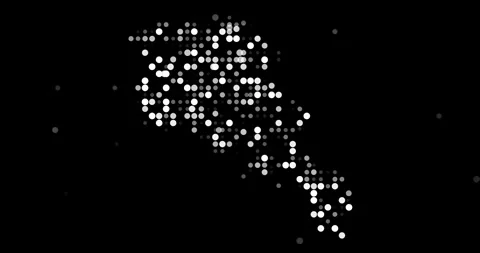 Creative Dots Soaring to Shape Armenia Outline Generative Art Stock Footage 315861962