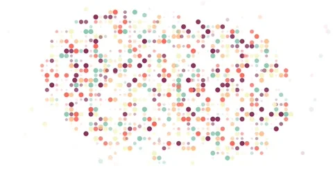 Creative Dots Soaring to Shape Bouvet Island Outline Generative Art Stock Footage 316029157