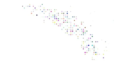 Creative Dots Soaring to Shape South Georgia Outline Generative Art Stock Footage 316140969