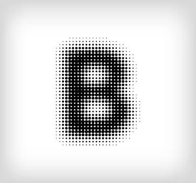 Creative dotted letter B design. Stock Illustration