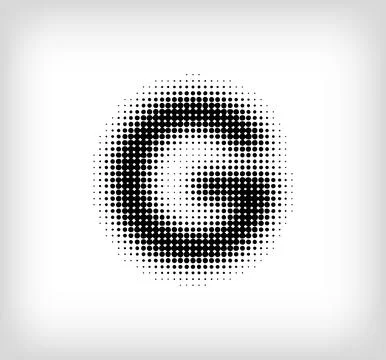 Creative dotted letter G design. Stock Illustration