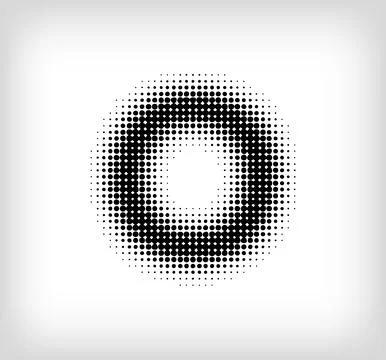 Creative dotted letter O design. Stock Illustration