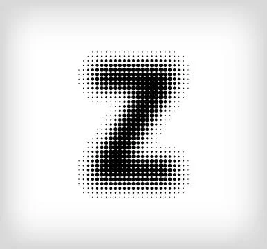 Creative dotted letter Z design. Stock Illustration