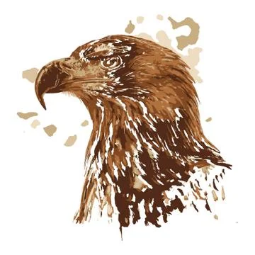 Creative drawing eagle. イラスト素材