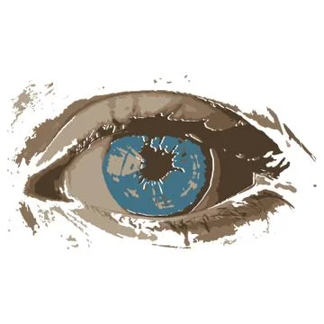 Creative drawing eye. Stock Illustration