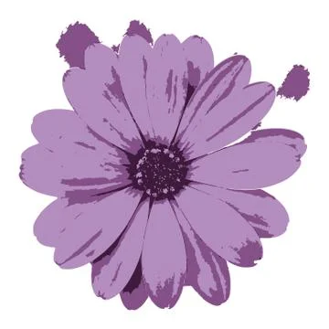 Creative drawing flower. Stock Illustration