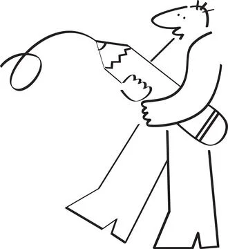 Creative Drawing or Idea Generation Process Illustrazione stock