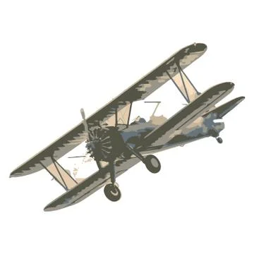 Creative drawing plane. Illustrazione stock