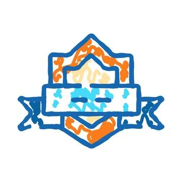 Creative drawing presenting abstract badge banner design Stock-Illustration