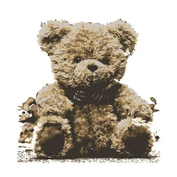 Creative drawing Teddy . Stock Illustration