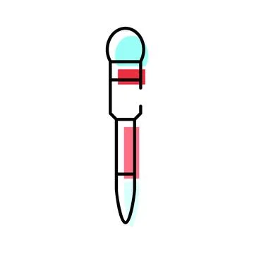 Creative drawing tool outline with color accents Stock Illustration