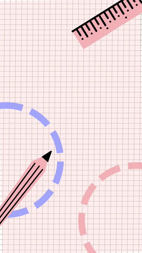 Creative drawing tutorial using simple shapes and patterns for beginners and Vídeos de archivo 322548885