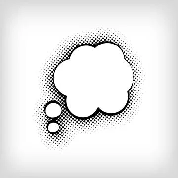 Creative dream sign speech bubble pop art dot design. Stock Illustration