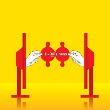 Creative e-business concept design vector Stock Illustration