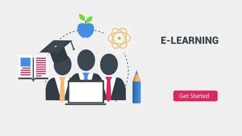 Creative E-Learning Education Concept Design with Diverse Elements and Tech.. Stock Footage 341922429