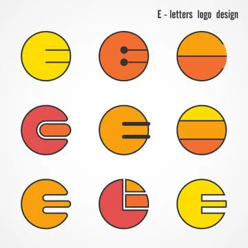 Creative E letters icon abstract logo design vector template. Corporate busin Stock Illustration