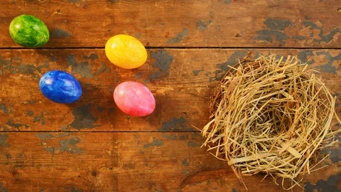 Creative Easter Animation with Copy Space Stock Footage 85608375