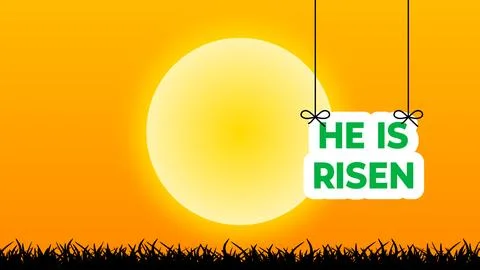 Creative Easter animation using sunrise time concept. Illustrazione stock