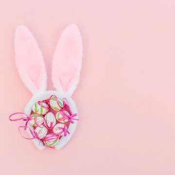 Creative Easter flat lay composition Foto stock