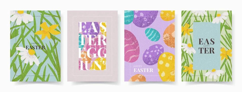 Creative Easter posters Stockillustratie