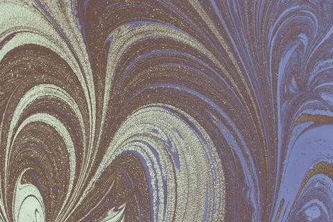 Creative ebru background with abstract acrylic painted marbling texture. Stock Illustration