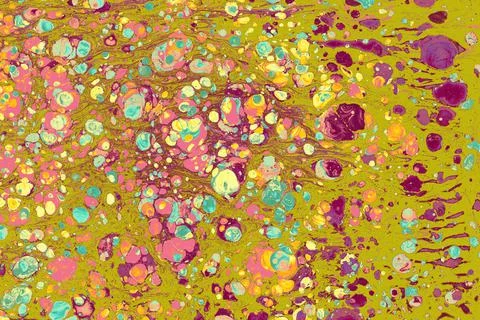 Creative ebru background with abstract acrylic painted marbling texture. Stock Illustration