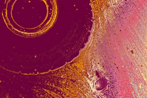 Creative ebru background with abstract acrylic painted marbling texture. Stock Illustration