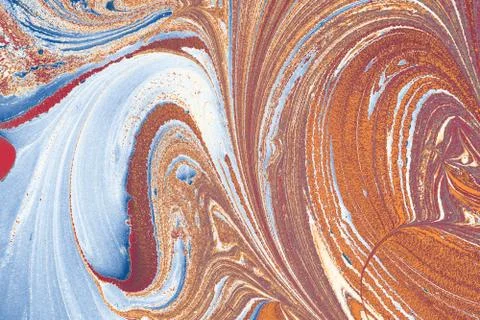 Creative ebru background with abstract acrylic painted marbling texture. Stock Photos