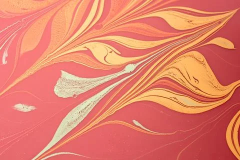 Creative ebru background with abstract acrylic painted marbling texture. Stock Photos
