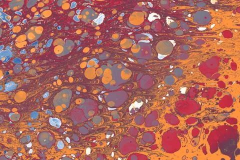 Creative ebru background with abstract acrylic painted marbling texture. Stock Photos