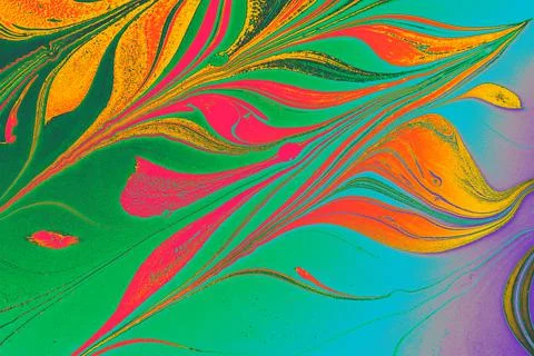Creative ebru background with abstract acrylic painted marbling texture. Stock Photos