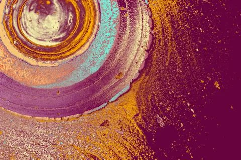 Creative ebru maarbling background texture  with abstract paint. Foto stock